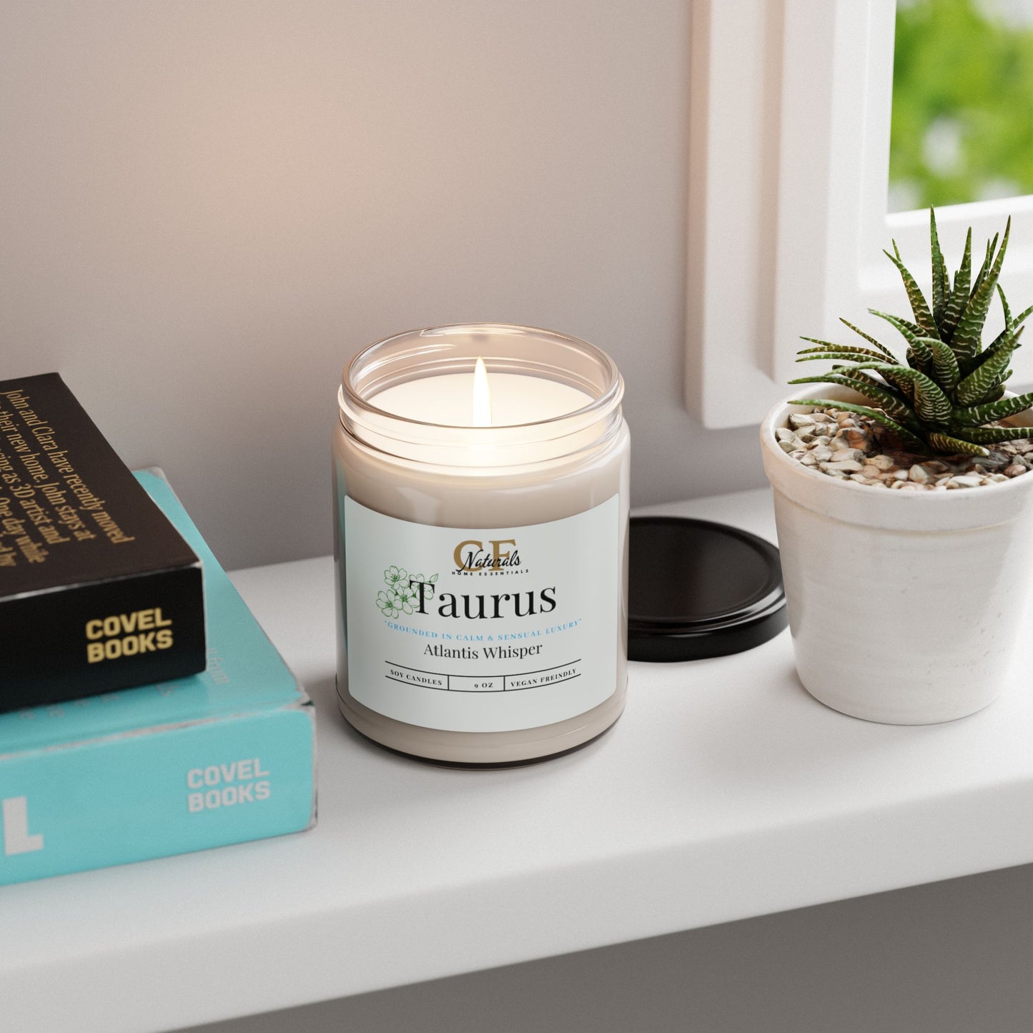 Earthly Indulgence: Taurus Calm Essence Atlantic Whisper Candle