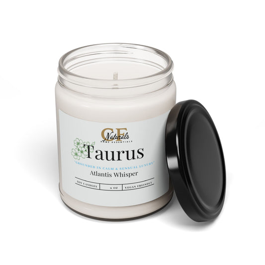 Earthly Indulgence: Taurus Calm Essence Atlantic Whisper Candle