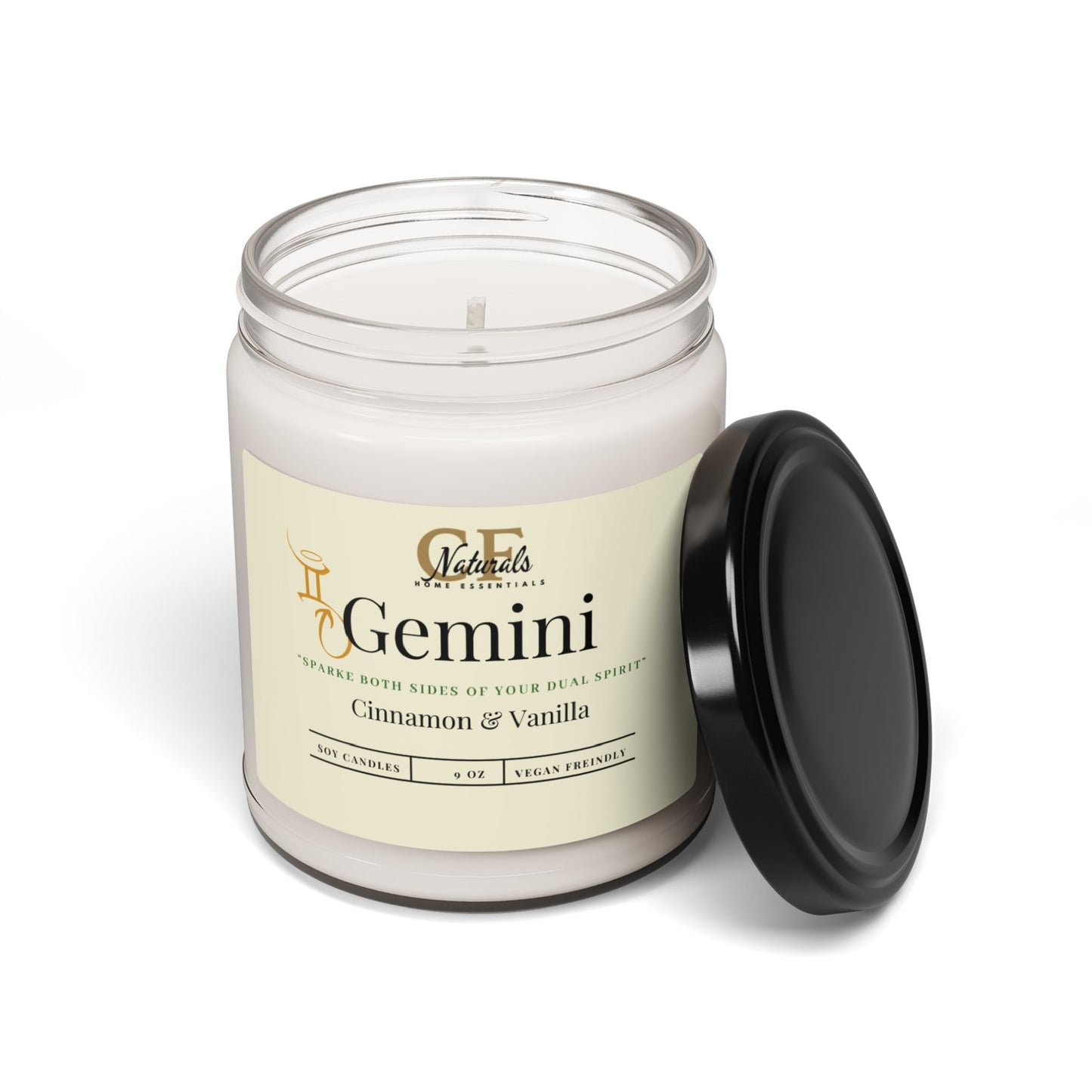 Dual Flame: Gemini Spark of Curiosity Cinnamon & Vanilla Candle